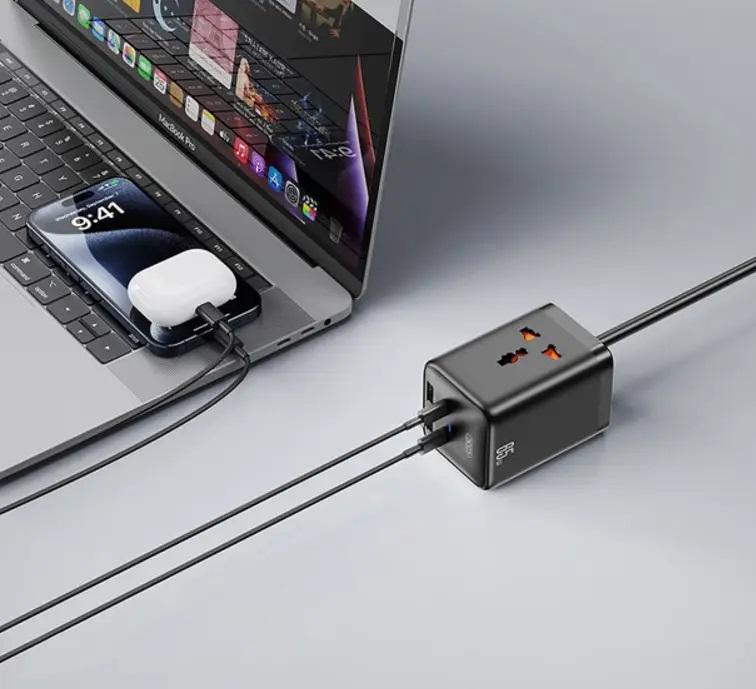 Удлинитель сетевой XO WL24 2 розетки 2-USB 2 Type-C 150 см Black (b9835089) - фото 8 Удлинитель сетевой XO WL24 2 розетки 2-USB 2 Type-C 150 см Black (b9835089) - фото 8