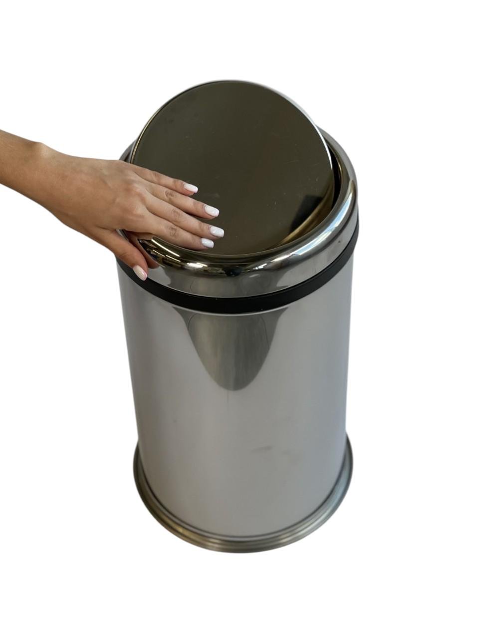 Ведро для мусора с поворотной крышкой MAXIFLOW 20 л Нержавеющая сталь (4513.0000S.430.20) - фото 3 Ведро для мусора с поворотной крышкой MAXIFLOW 20 л Нержавеющая сталь (4513.0000S.430.20) - фото 3