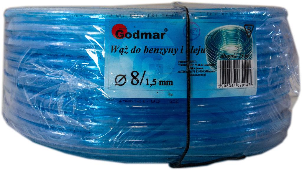 Шланг бензиновый Godmar 8 мм 1,5 мм м.п. бухта 25 м Прозрачный (000034014)