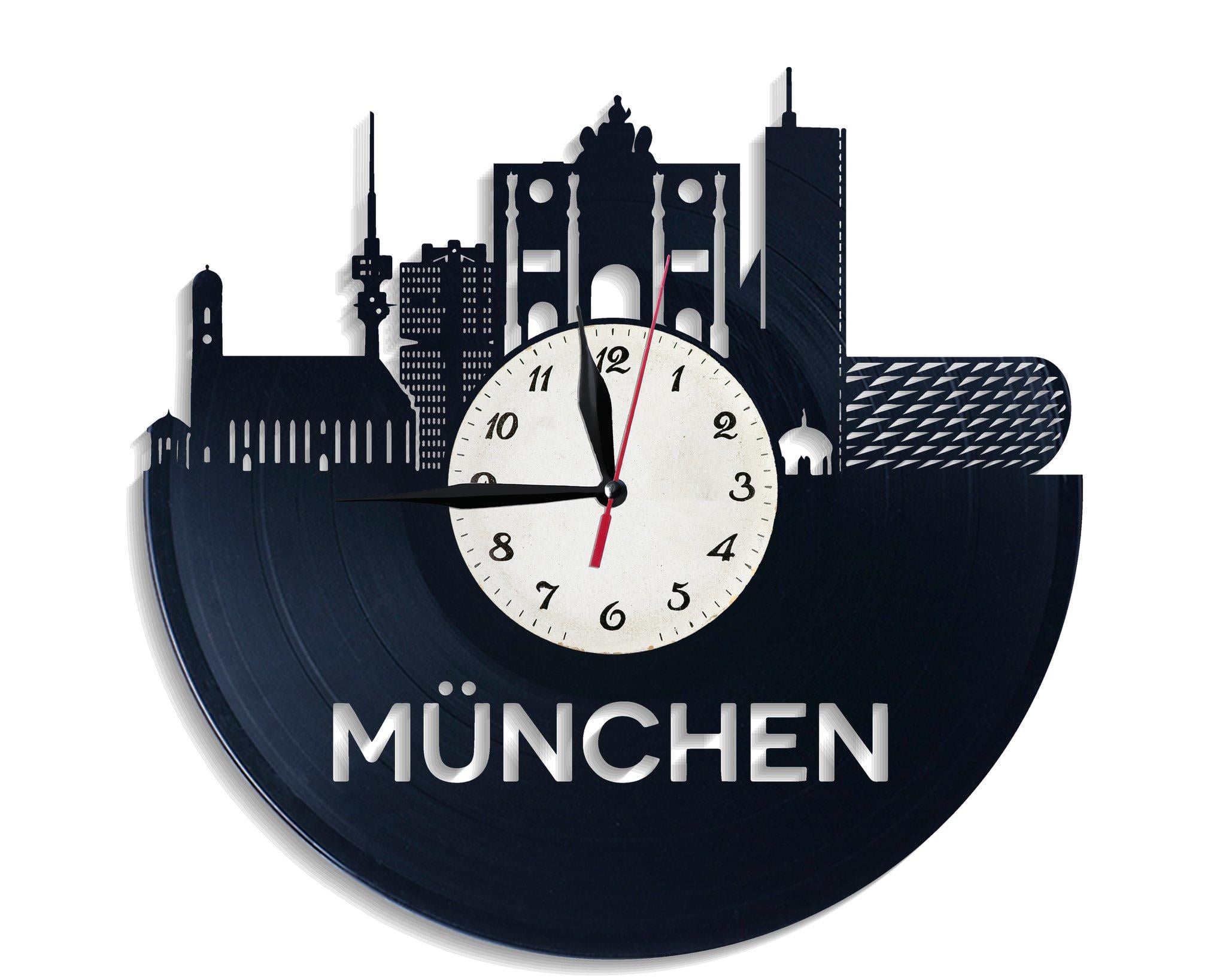 Часы настенные Мюнхен 2755  из виниловой пластинки