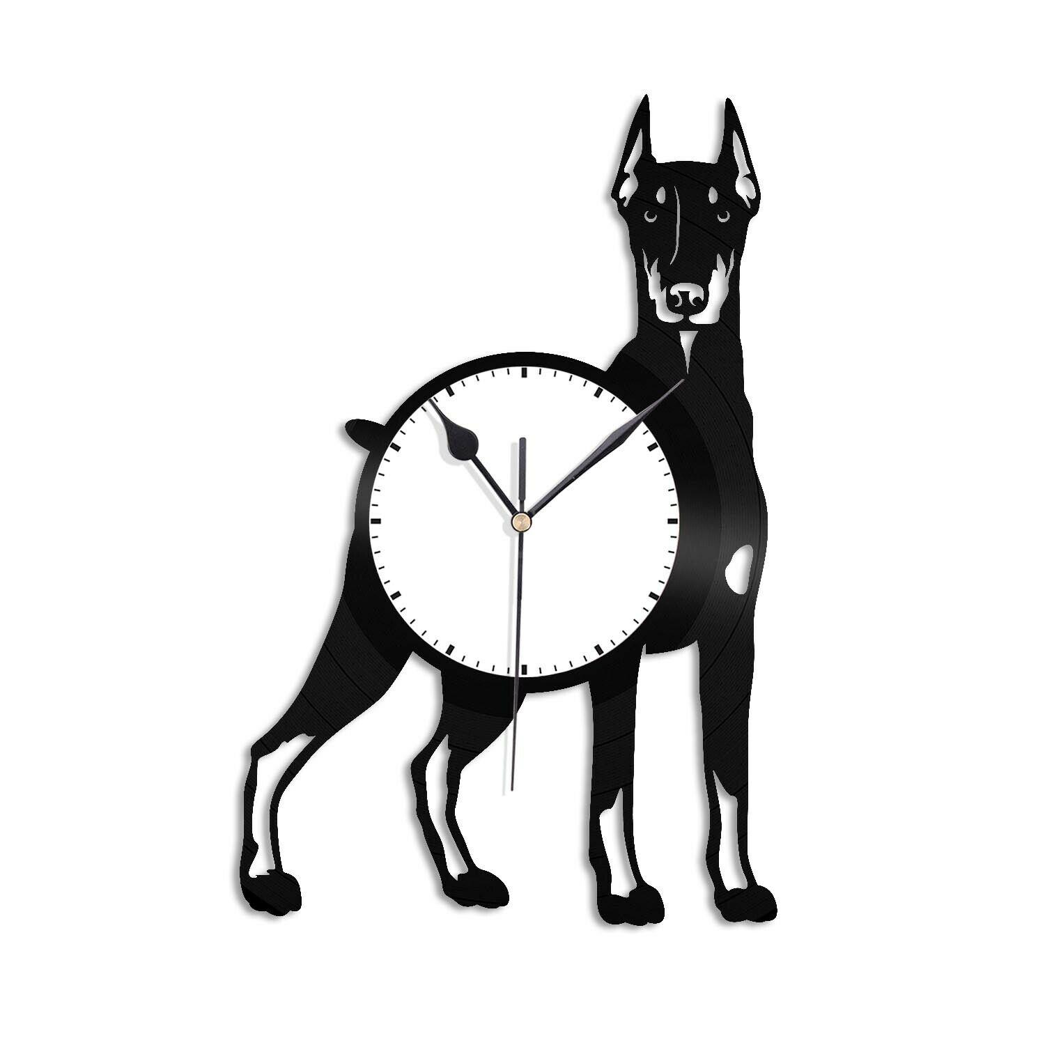 Часы настенные Доберман 1747 из виниловой пластинки