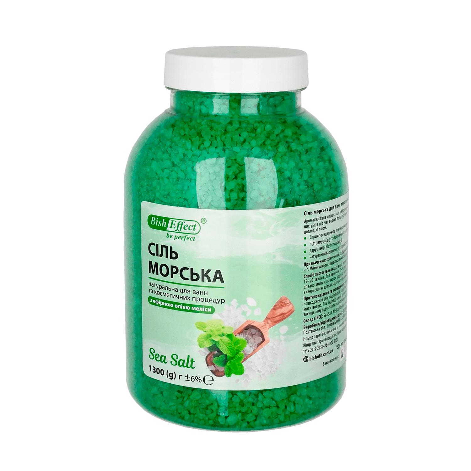 Соль для ванны морская Bisheffect с мелиссой 1300 г (1011057-Other)