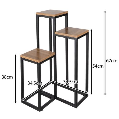 Підставка для квітів Ruhhy 25626 металева 3-х рівнева 67 см - фото 2 Підставка для квітів Ruhhy 25626 металева 3-х рівнева 67 см - фото 2