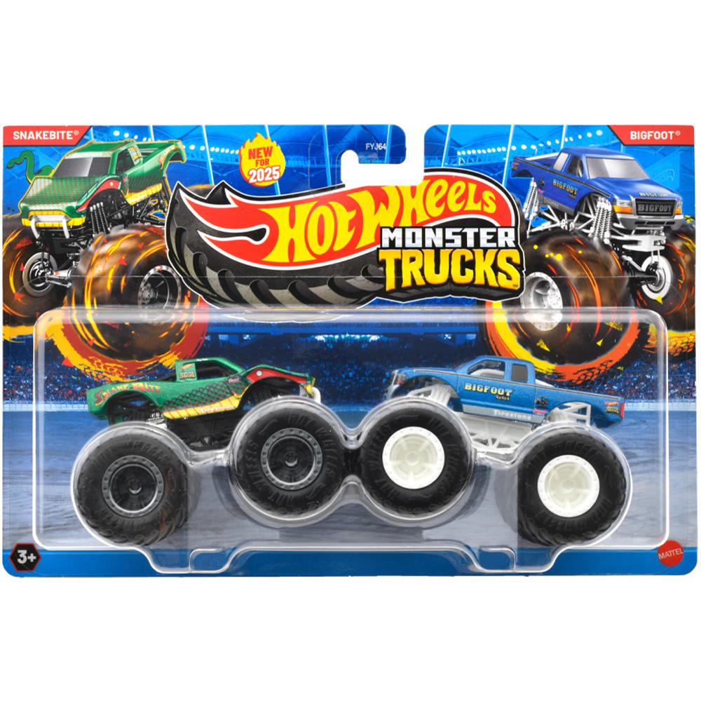 Подарунковий набір 2 монстр-траки Hot Wheels Monster Trucks Змія та Бігфут