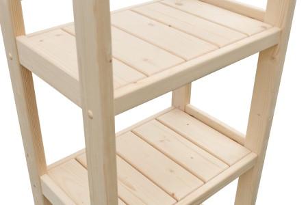 Стеллаж деревянный на 3 полки 900x400x300 мм (2490633917) - фото 4