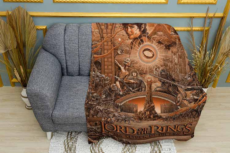 Плед The Lord of the rings Art Characters плюш двухслойный 135х150 см