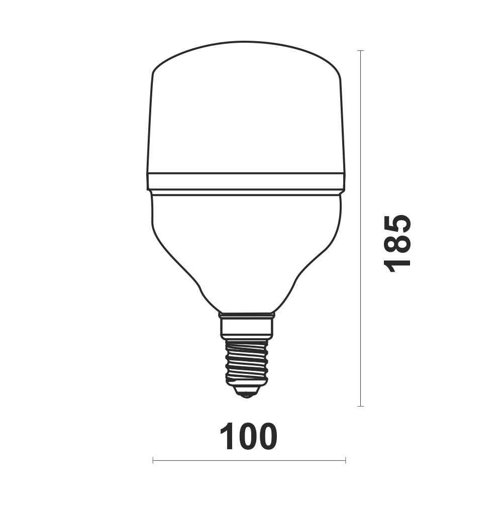 Світлодіодна лампа T 100 30 W N-E27/E40 LED - фото 2