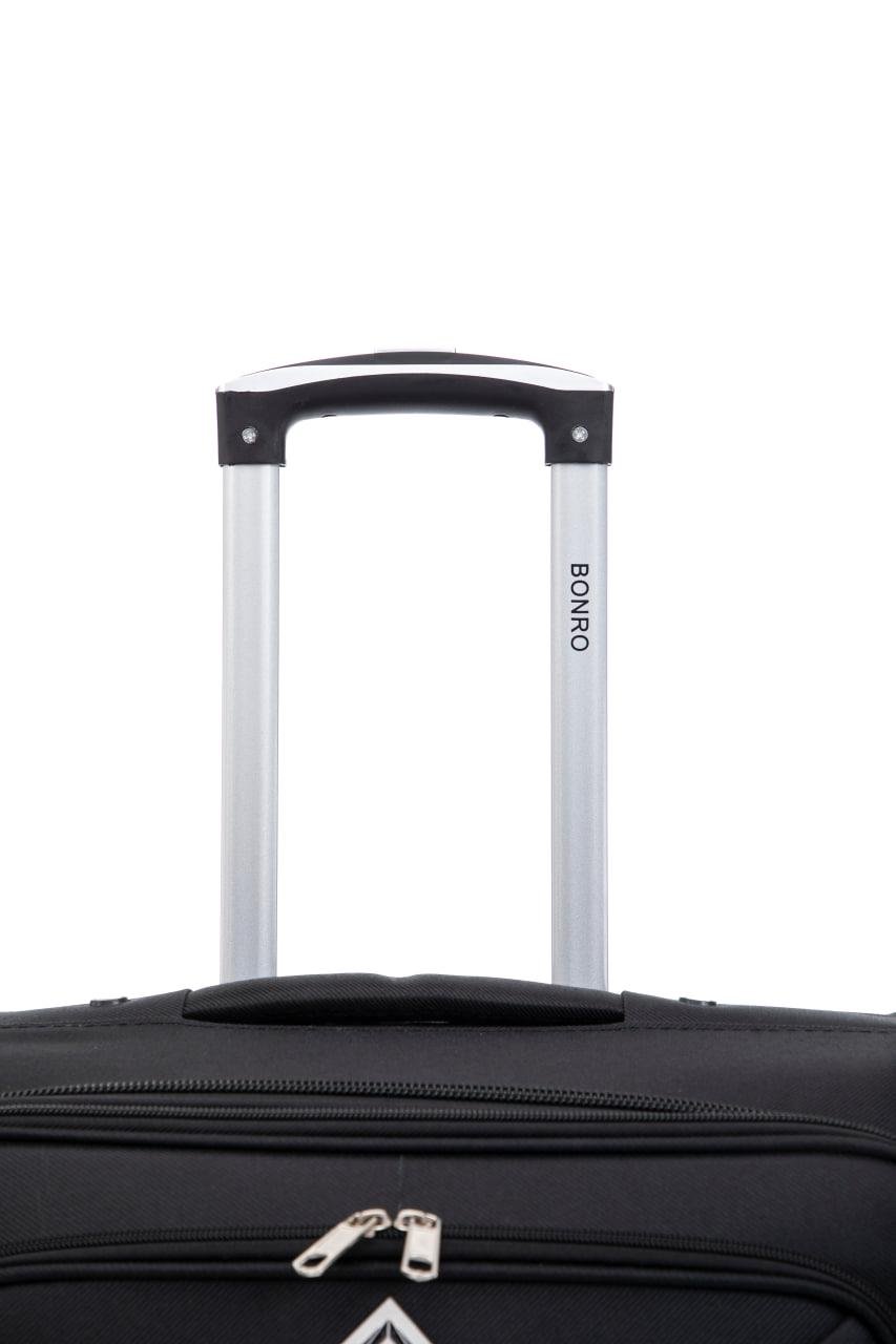 Чемодан Bonro Tourist 4 колеса невеликий Чорний (2199) - фото 14