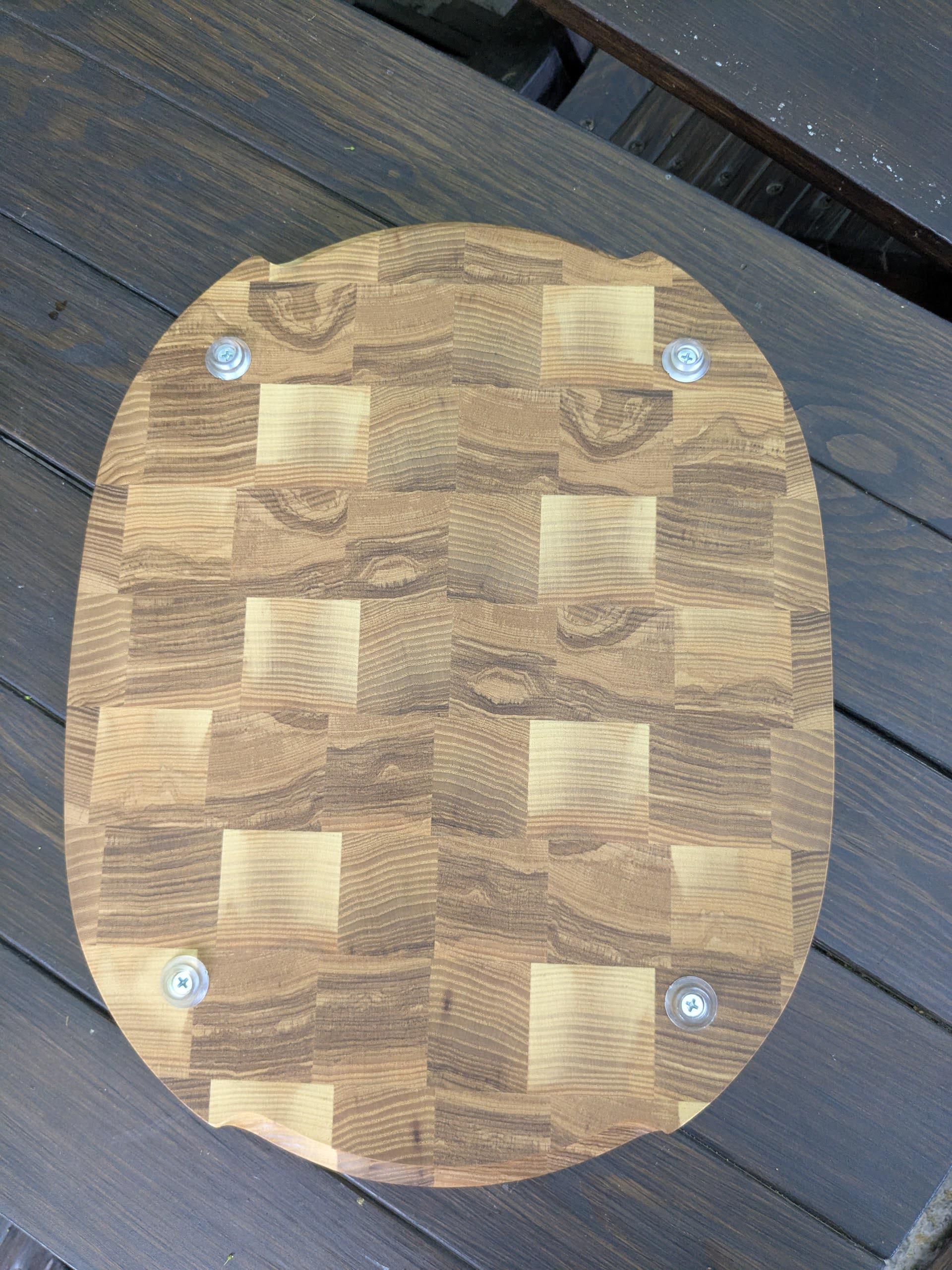 Дошка кухонна торцева для нарізки овальна з бічними ручками та силіконовими ніжками 400x300x40 мм (BR-005) - фото 4 Дошка кухонна торцева для нарізки овальна з бічними ручками та силіконовими ніжками 400x300x40 мм (BR-005) - фото 4