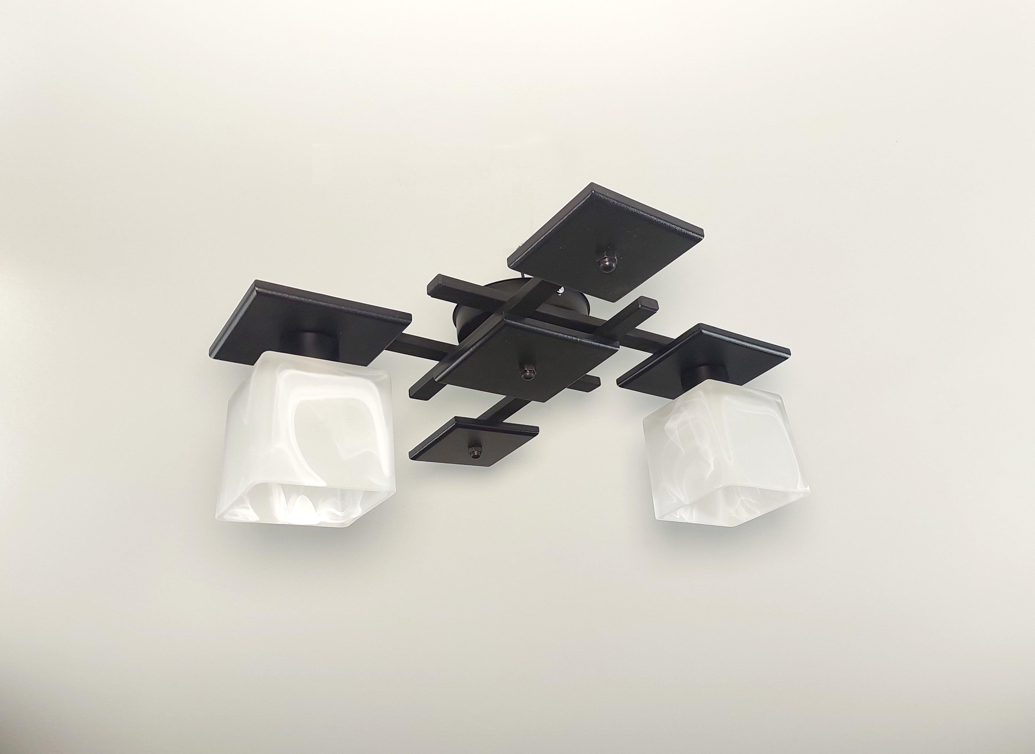 Люстра потолочная 2002/2 на 2 плафона Черный (21314462) - фото 1