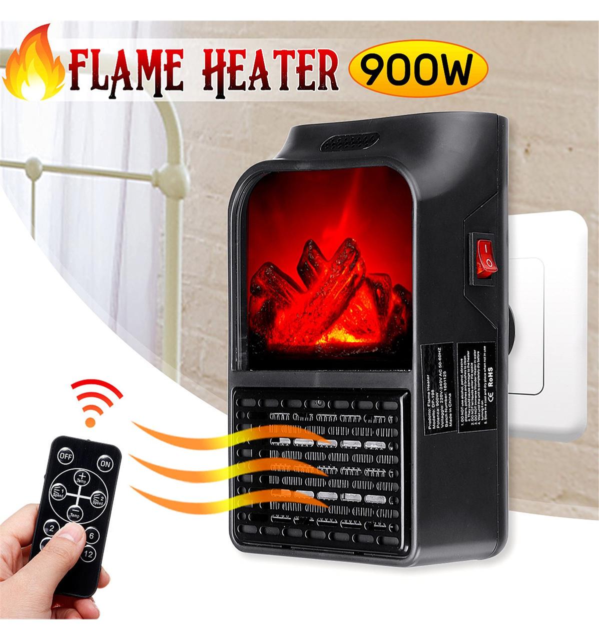 Обігрівач з пультом Flame Heater 500W електричний - фото 6