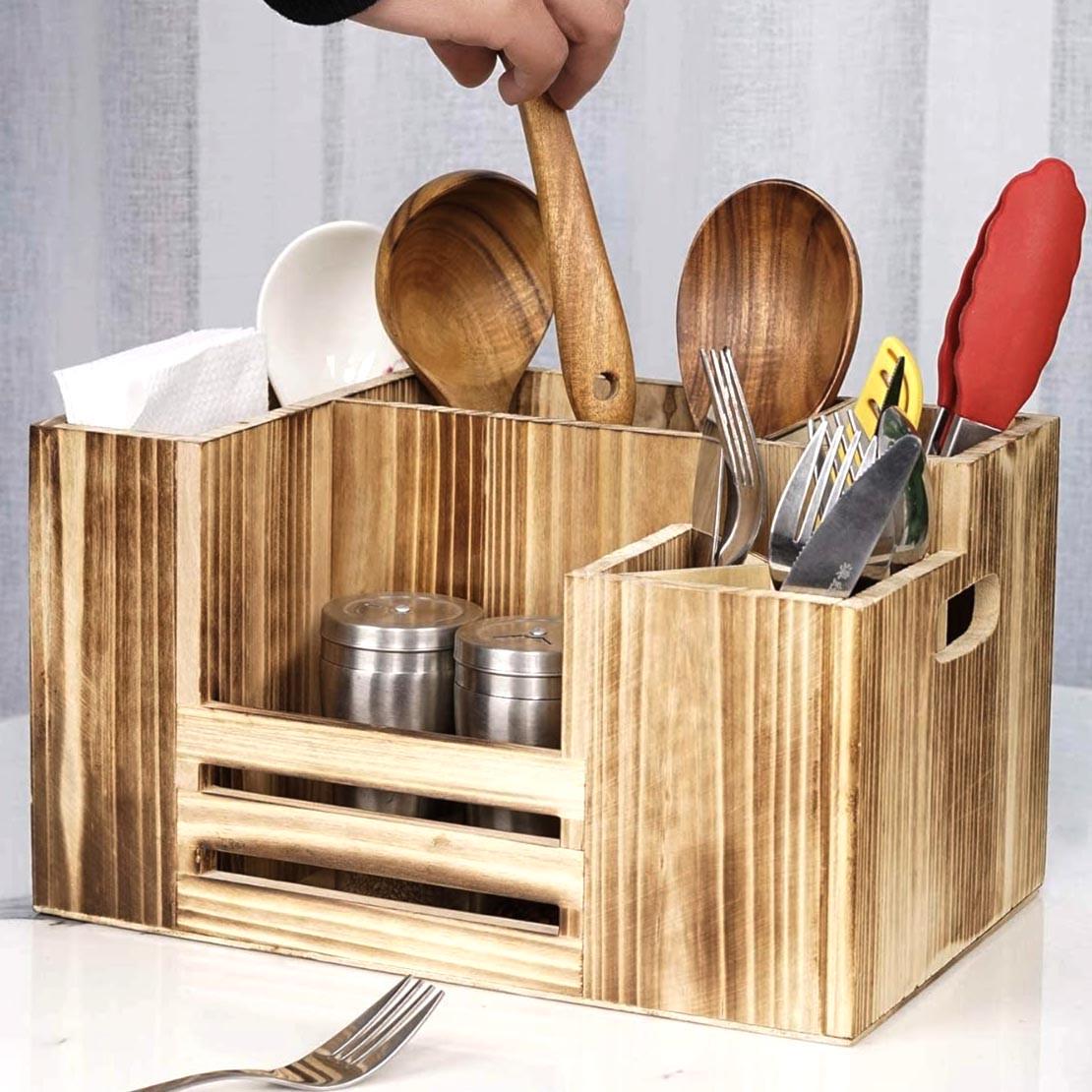 Подставка для столовых приборов из дерева Винерия Бенгала (Псп-005327)