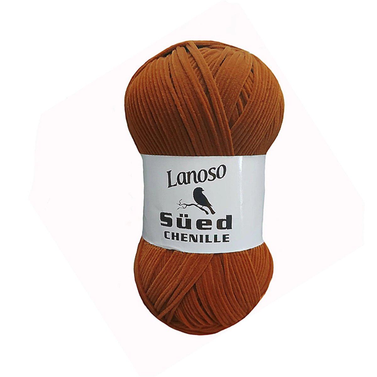 Пряжа Lanoso Sued Chenille 936 коричневый (3289)