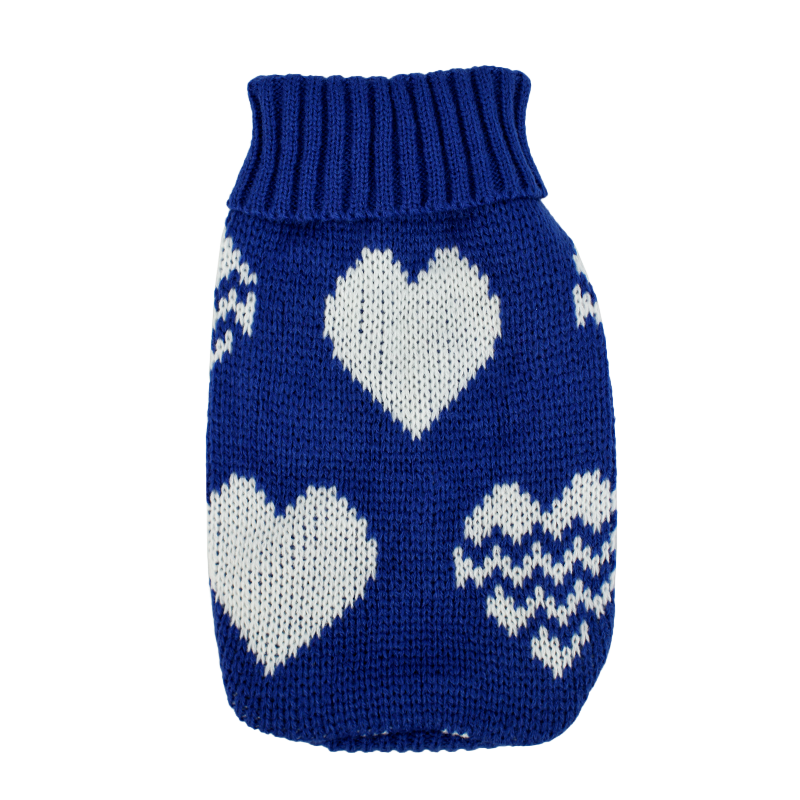 Свитер для собак Taotaopets 357704 Сердца S Blue-White