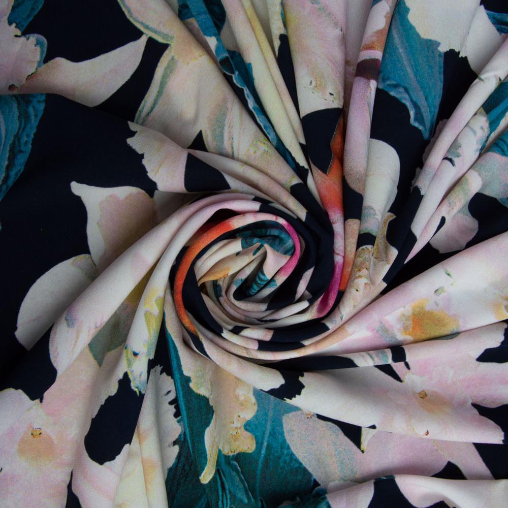 Тканина плательна Super Soft нарцис Темно-синій (20884)