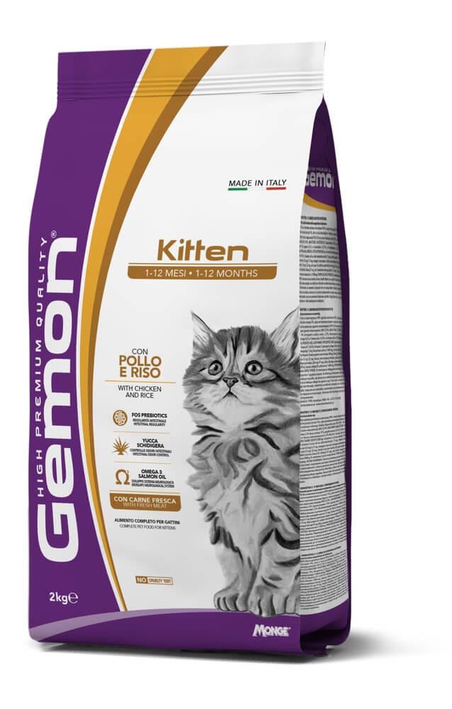 Корм сухой для котят GEMON Cat Kitten Chicken&Rice 2 кг (24390064)