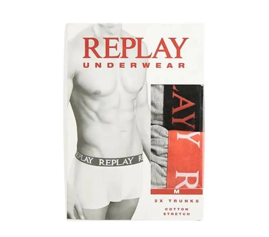 Труси боксери чоловічі анатомічні Replay 2 шт. L Сірий/Чорний/Помаранчовий (99066251) - фото 2 Труси боксери чоловічі анатомічні Replay 2 шт. L Сірий/Чорний/Помаранчовий (99066251) - фото 2