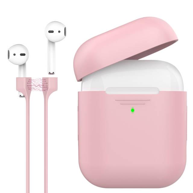 Силиконовый чехол для AirPods Promate PodKit с магнитным ремешком Pink