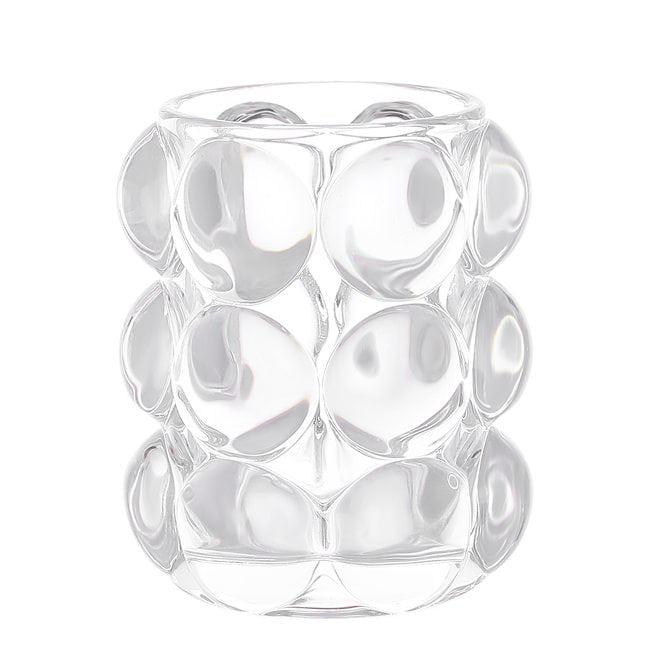 Подсвечник стеклянный Flora Bauble высота 10 см Прозрачный (32996)