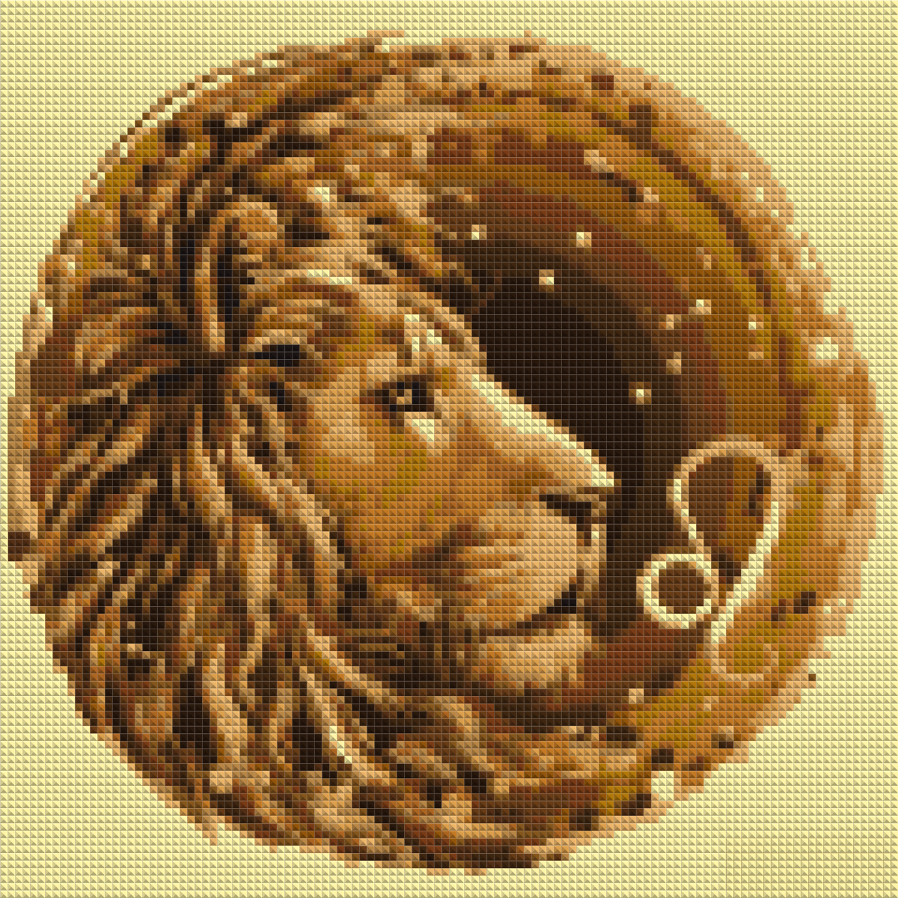 Алмазная мозаика знак зодиака. Лев 30х30 см (28915457)