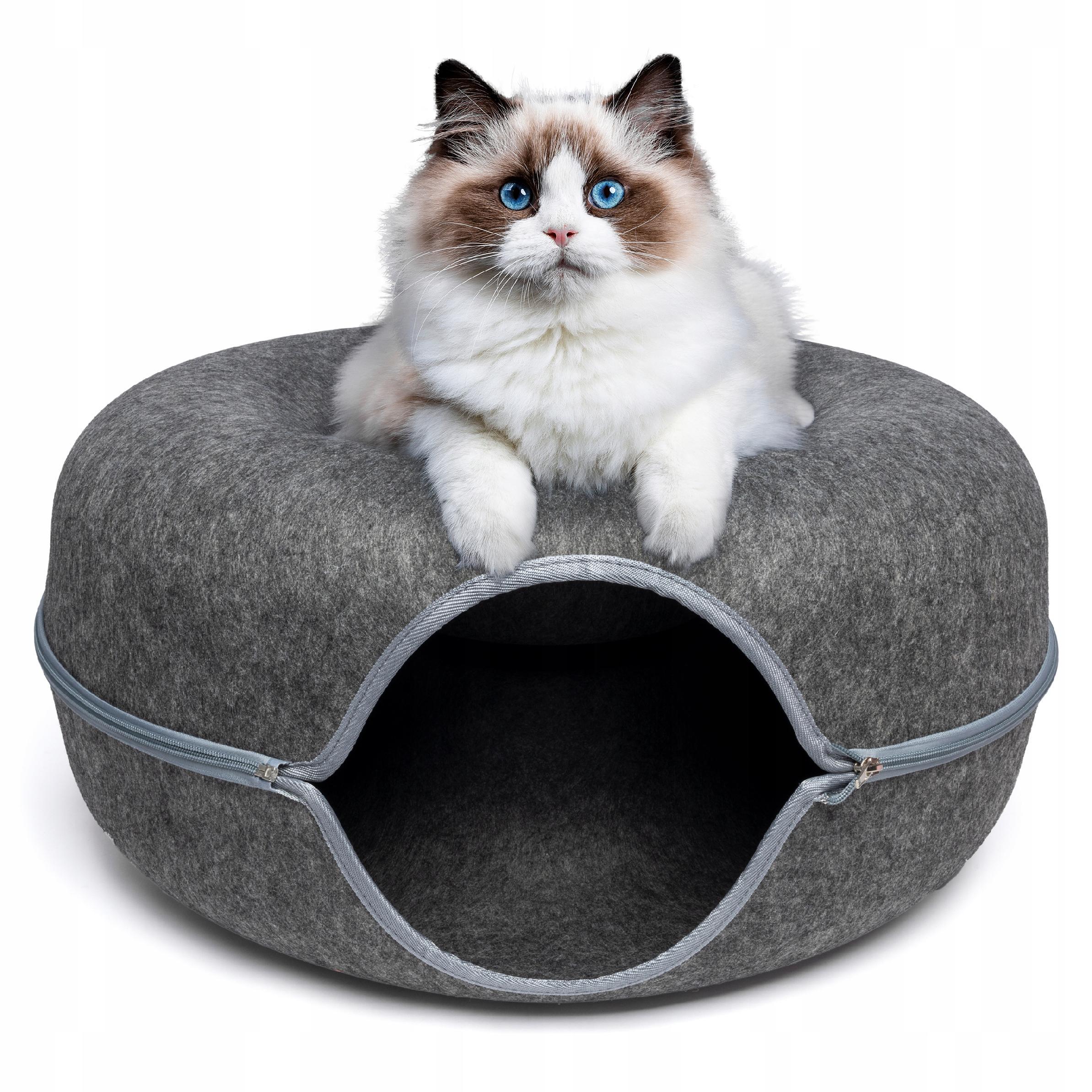 Лежанка-домик для кошек и маленьких собак 2в1 50x50x20 см Серый - фото 8 Лежанка-домик для кошек и маленьких собак 2в1 50x50x20 см Серый - фото 8