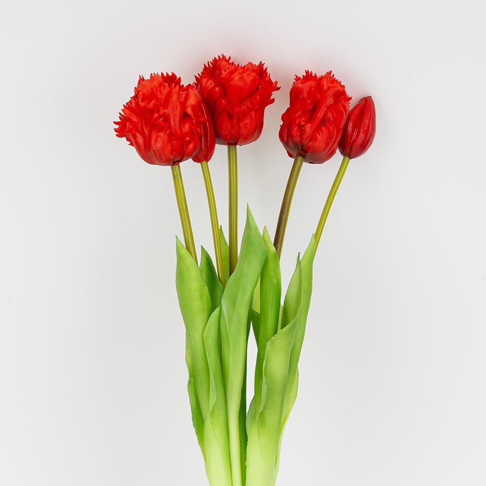 Букет латексных тюльпанов 5 бутонов 44 см Красный (2026-004/red)