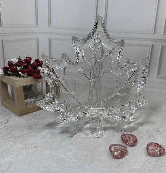 Блюдо сервировочное стеклянное Helios 6292 Мейпл Лиф 218 мм