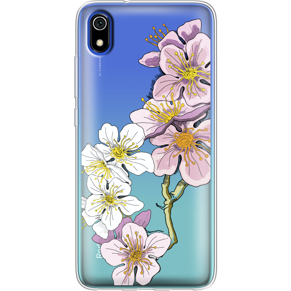 Чехол Boxface Xiaomi Redmi 7A Cherry Blossom Прозрачный силикон (37400-cc4-37400)