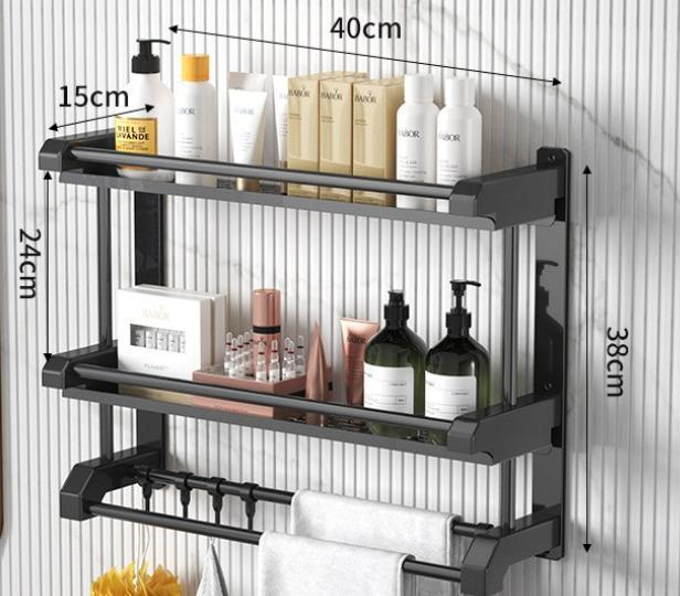 Полка настенная металлическая SKLM-10 40х38 см Черный (25036808) - фото 3 Полка настенная металлическая SKLM-10 40х38 см Черный (25036808) - фото 3