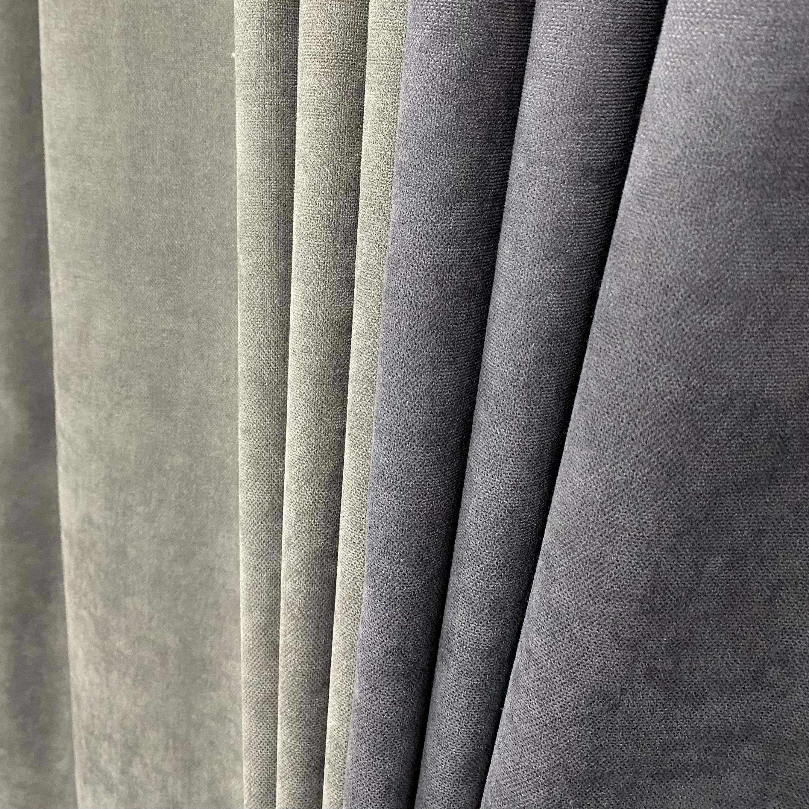 Шторы микровелюр TG Home Дуэт №450 1,50х2,70 м Графитовый/Серый (450-342/339) - фото 4