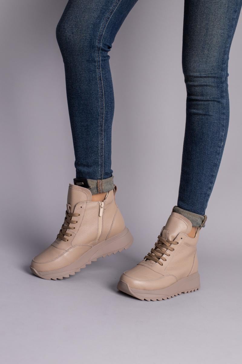 Кроссовки женские кожа флотар на меху р. 39 Бежевый (9417-1з/39) - фото 3 Кроссовки женские кожа флотар на меху р. 39 Бежевый (9417-1з/39) - фото 3