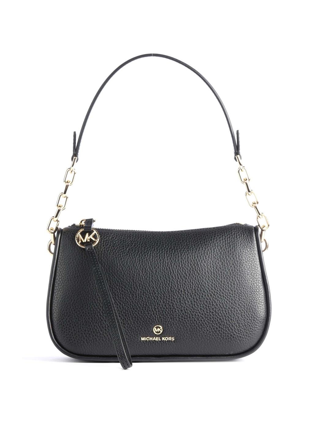 Сумка багет жіноча шкіряна Michael Kors LG POUCHETTE 32T2GT9U3L001 Чорний