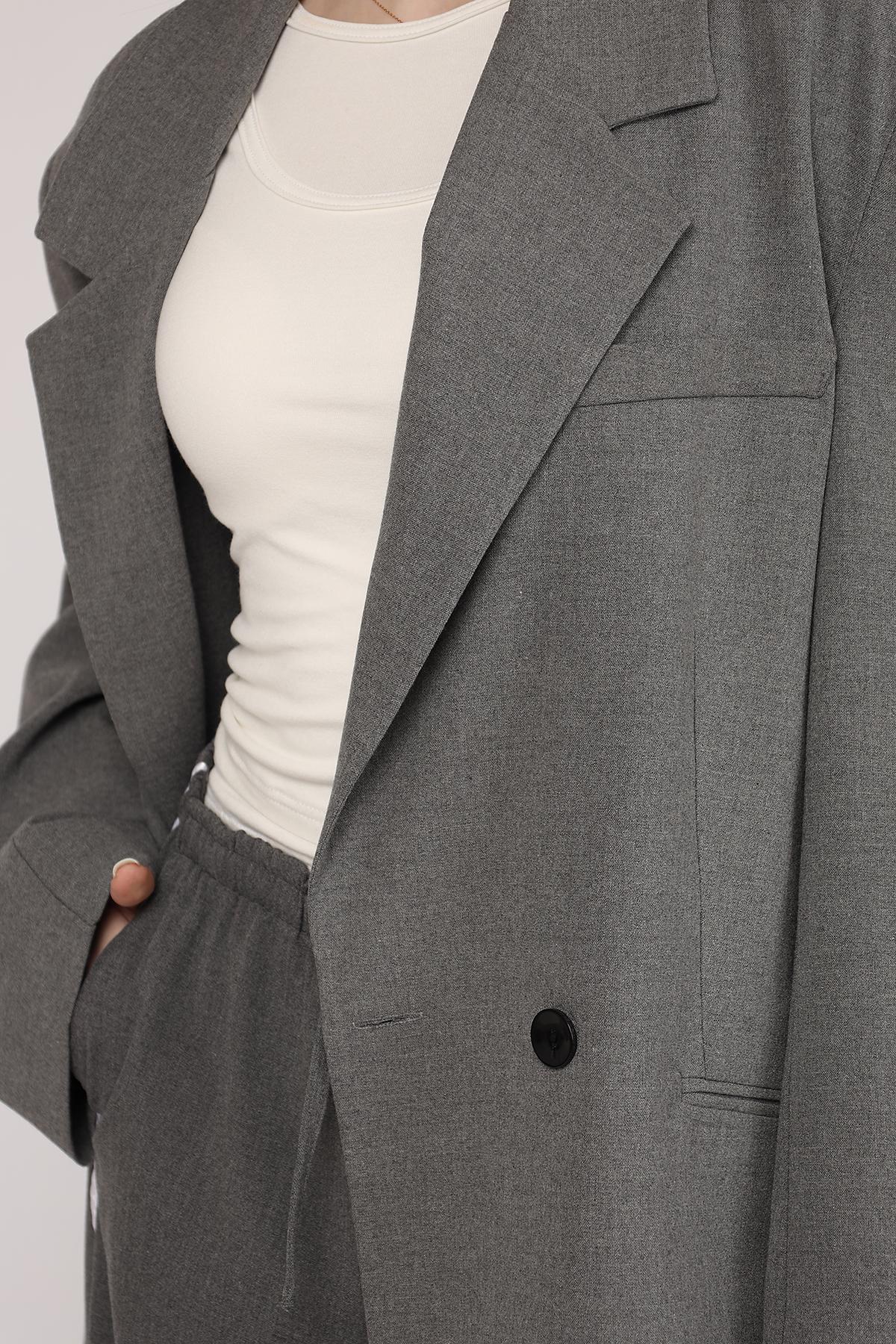 Жакет женский ЦБ-00271850 р. 46 Серый (SKT001049782) - фото 6