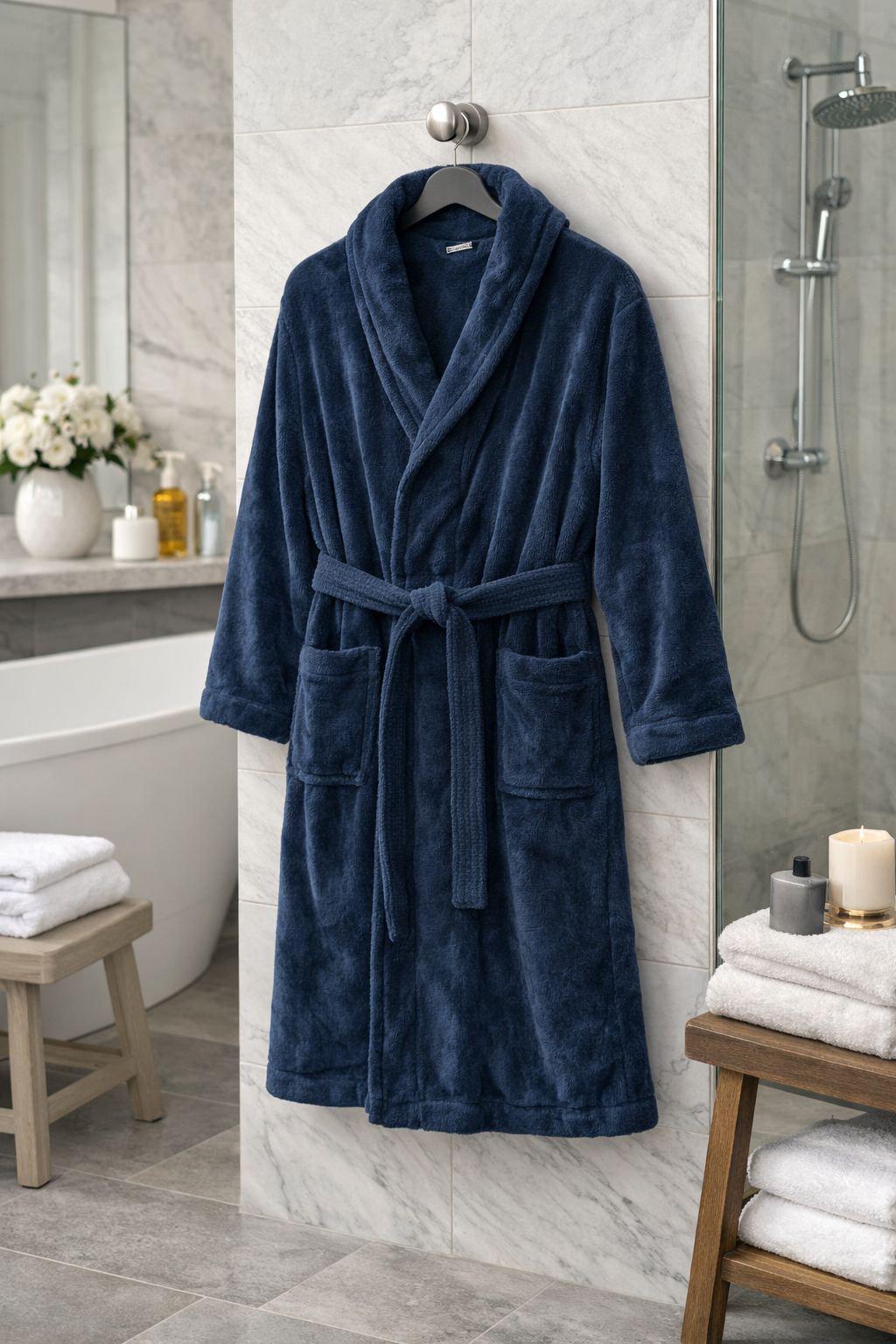 Халат унісекс Premium L Темно-синій (31487212)