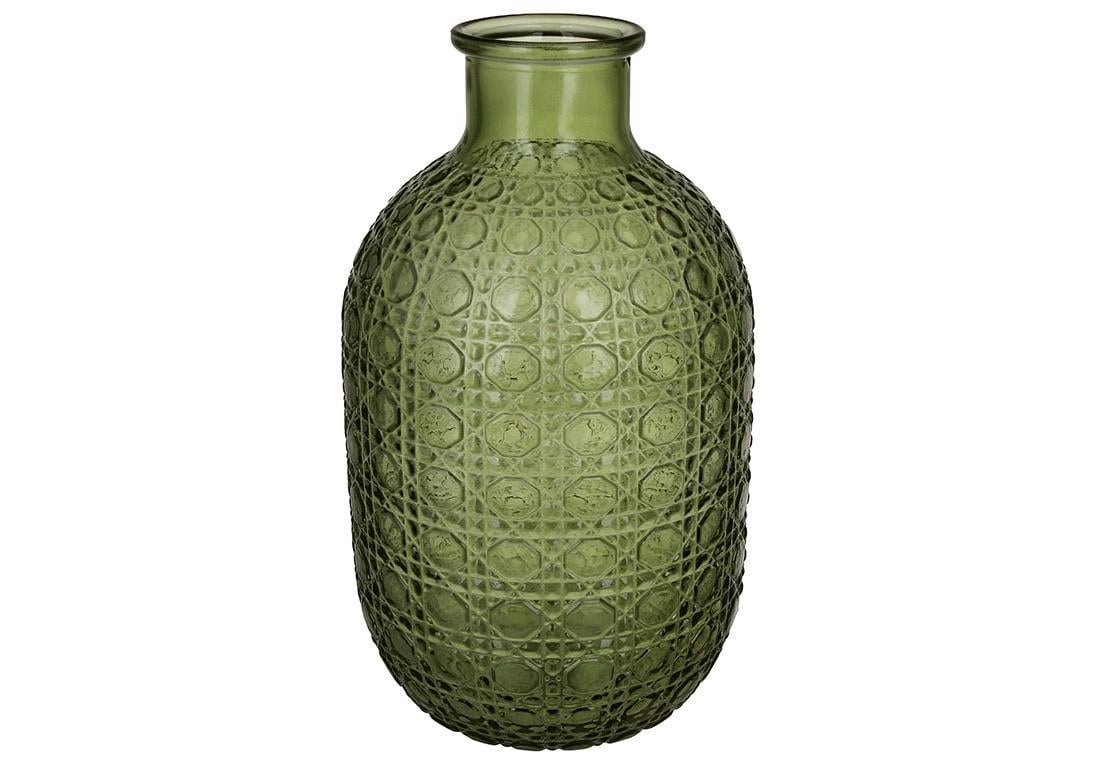 Ваза стеклянная в форме бутылки 11x11x20,5 см (992-484)