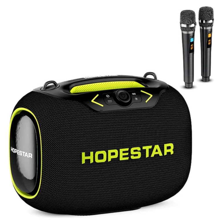 Колонка Hopestar PARTYBOX Bluetooth 120 Вт с беспроводными микрофонами BT 5.3 USB AUX TF TWS M17226 Черный (31594503)