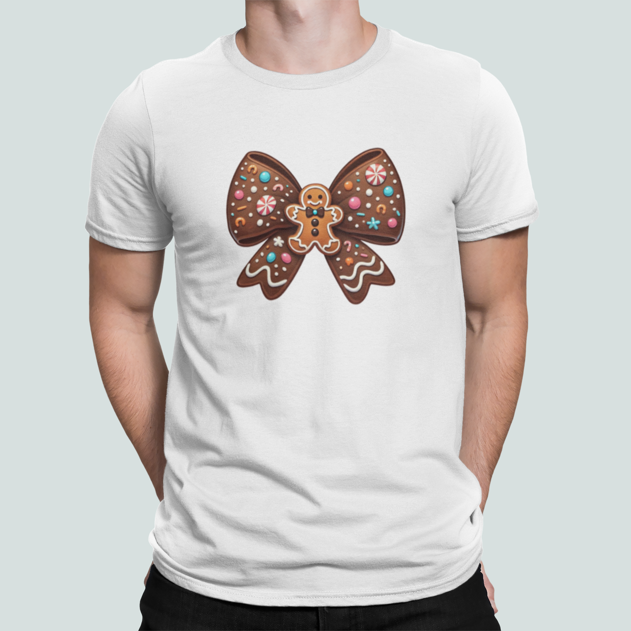 Футболка мужская новогодняя Stedman с принтом Бант и пряник L Белый (НГ171-9) Футболка мужская новогодняя Stedman с принтом Бант и пряник L Белый (НГ171-9)