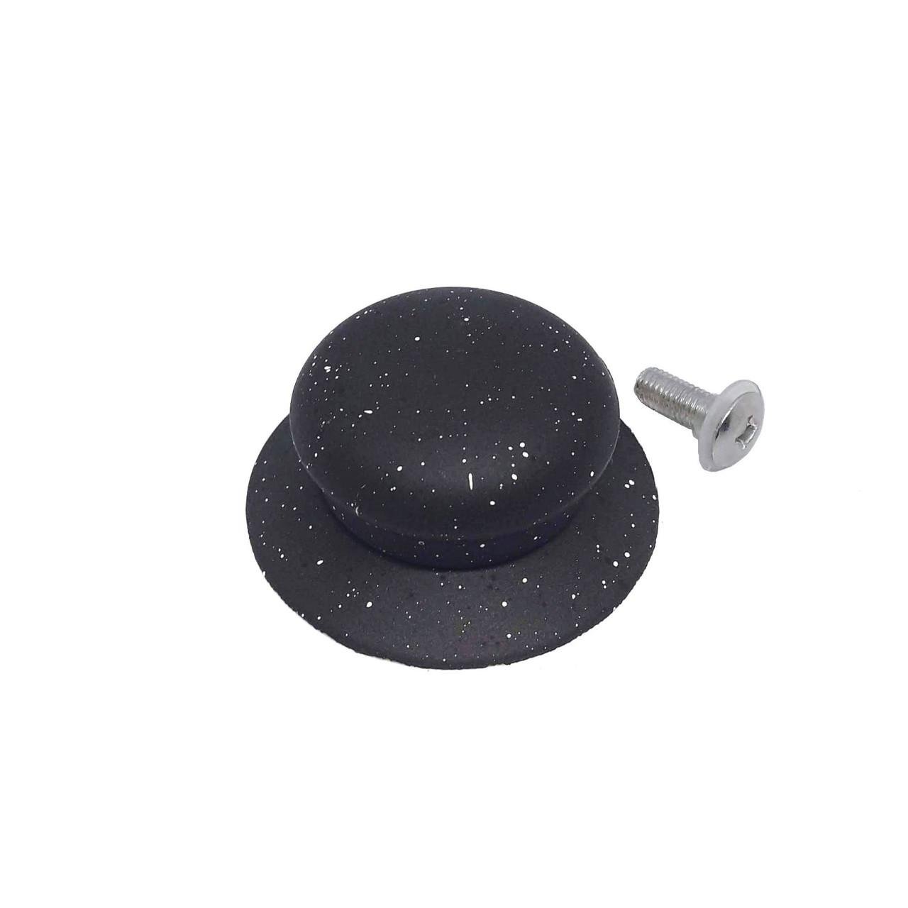 Ручка з силіконовим покриттям під мармур A-Plus до кришок каструль і сковорідок Чорний (203588-2-чор)