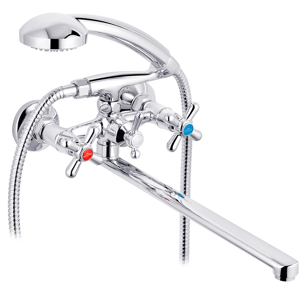 Смеситель для ванны KRONER Royce-C072 CV029048 двухвентильный Хром (158146)