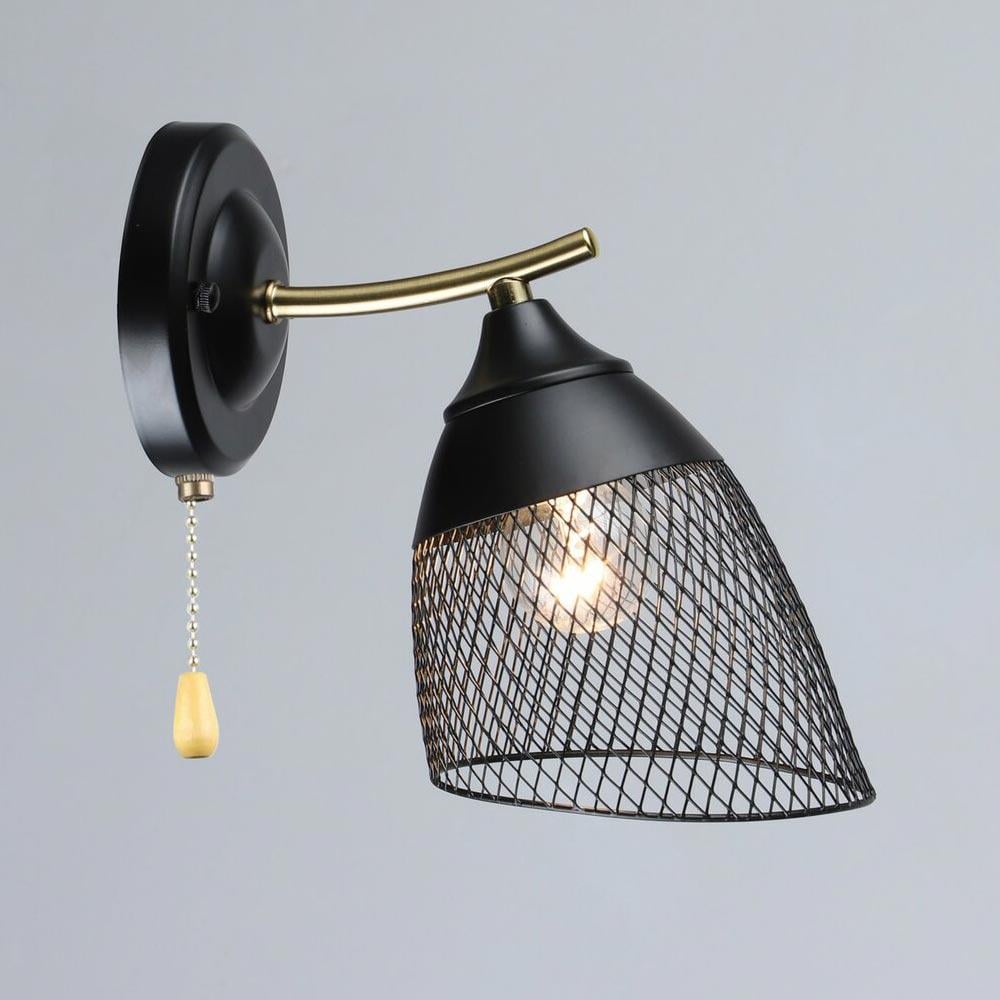 Светильник настенный Light House SRS-20365/1W BK/COP Черный/Медь