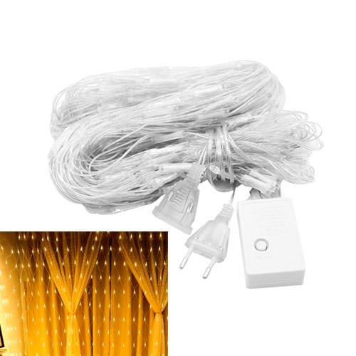 Гирлянда новогодняя светодиодная Сетка тёплая белая 120 LED 1,7x1,5м (510258) - фото 2