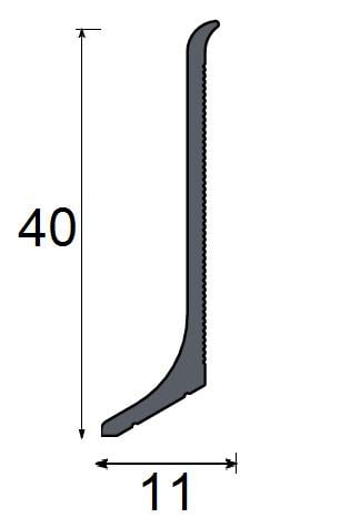 Плинтус алюминиевый Standart Prof анодированный накладной 40 мм 2,7 м Серый (3881243) - фото 2 Плинтус алюминиевый Standart Prof анодированный накладной 40 мм 2,7 м Серый (3881243) - фото 2