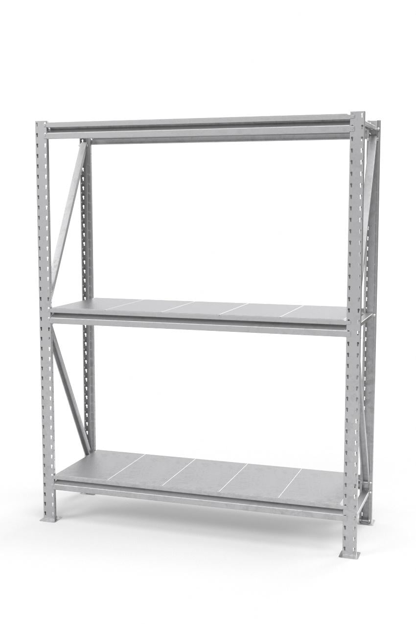 Стеллаж металлический оцинкованный SN 3 полки 2000х1720х600 мм