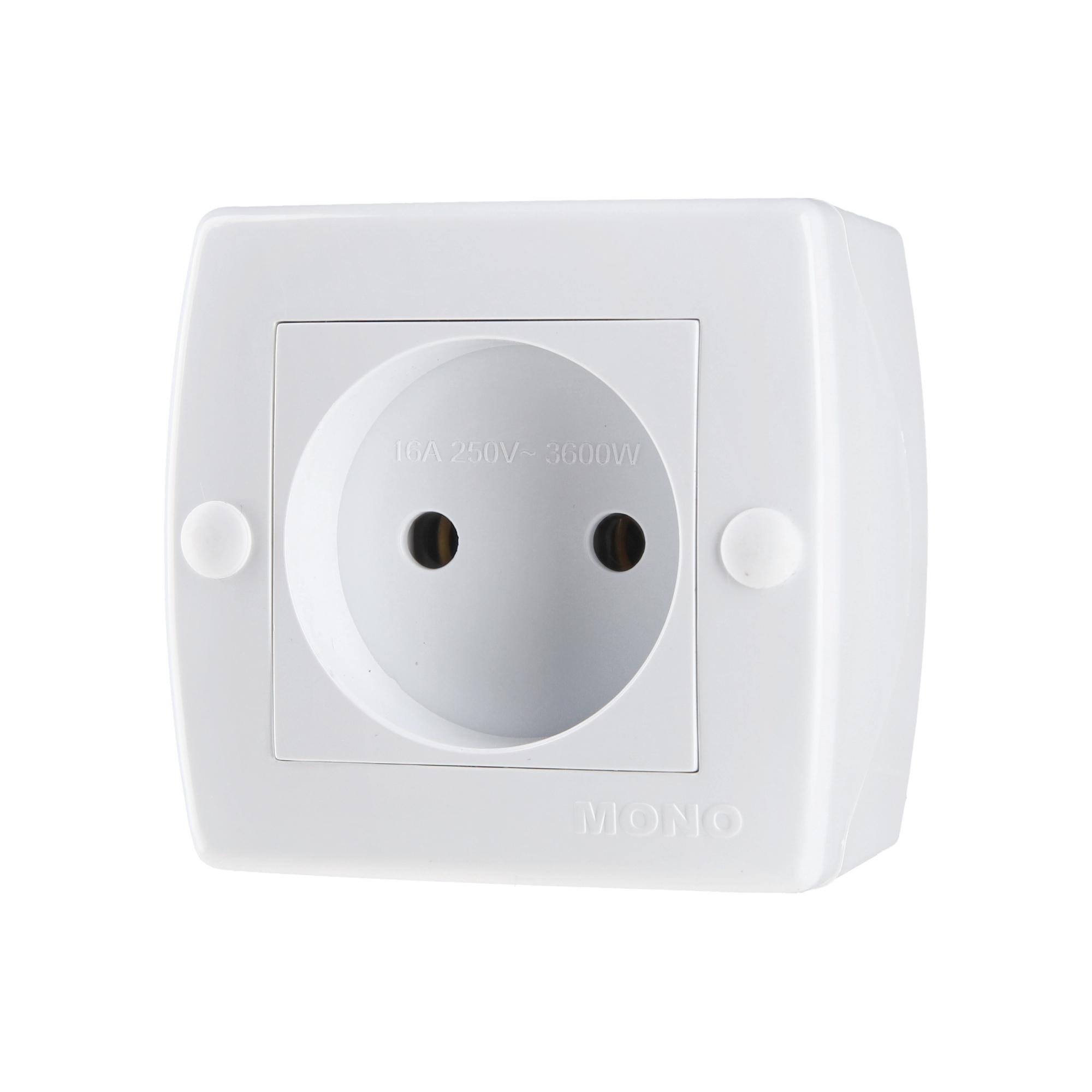 Розетка одинарная Mono Electric OCTANS без заземления (11616)