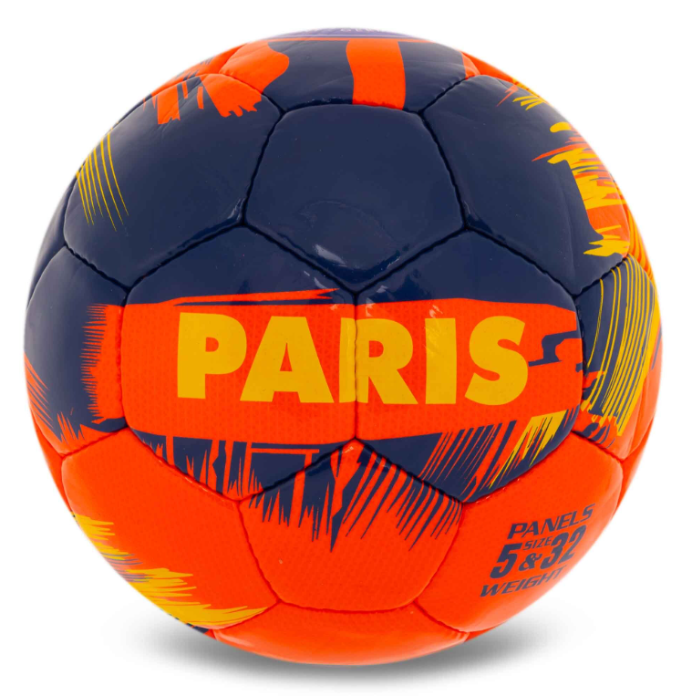 Мяч футбольный BALLONSTAR PARIS SAINT-GERMAIN CRYSTAL FB-6719 №5 ламинированный сшитый вручную Красно-черный (29655068)