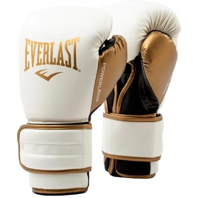 Перчатки боксерские Everlast POWERLOCK 2R TRAINING GLOVES 16 унций р. 16 Бело-золотой (P00003051)
