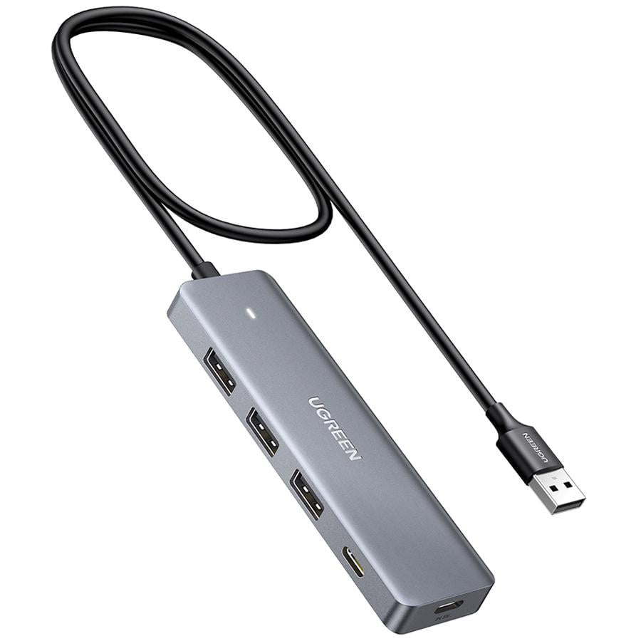 Хаб ультратонкий ЮСБ для компьютера ноутбука UGREEN CM219 3USB 1Type-C 5Gbps USB 3,0 Hub Silver (15920) Хаб ультратонкий ЮСБ для компьютера ноутбука UGREEN CM219 3USB 1Type-C 5Gbps USB 3,0 Hub Silver (15920)