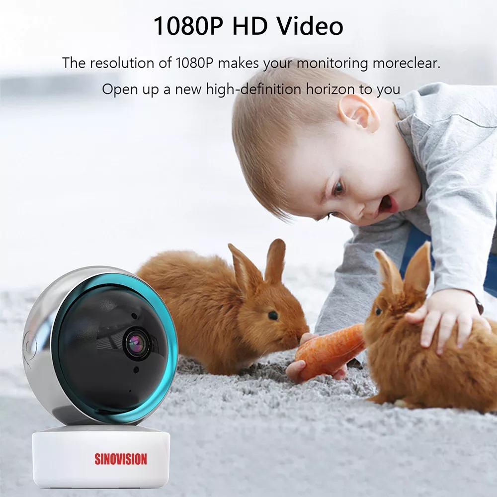 Камера відеоспостереження Tuya Smart Life 1080P Full HD WiFi IP SINOVISION з датчиком руху та нічною зйомкою - фото 2