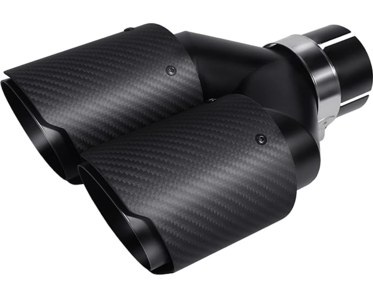 Насадка на выхлоп авто OEMparts карбоновая/двойная 63 мм Черный (2897828672)