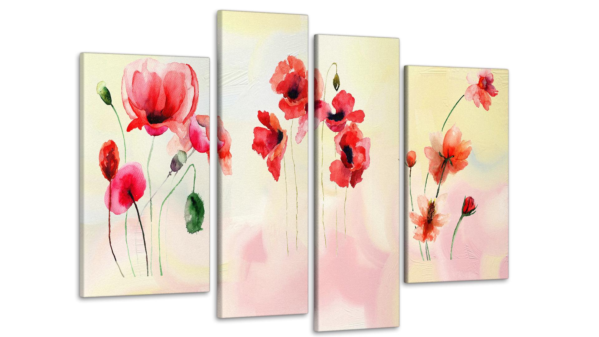 Картина модульная Абстракция Маки 75х118 см (Art-165_4)